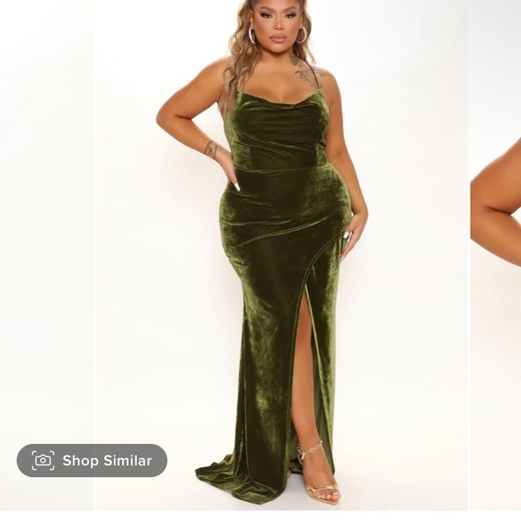 green velvet dress - Picture 3 of 3